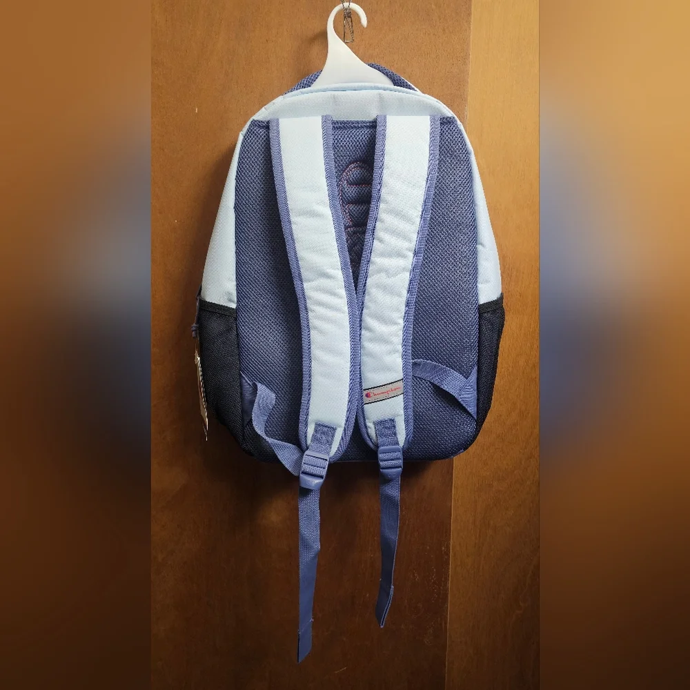 Champion Blue Student Work Backpack Bookbag 17 inch Laptop Bag NEW